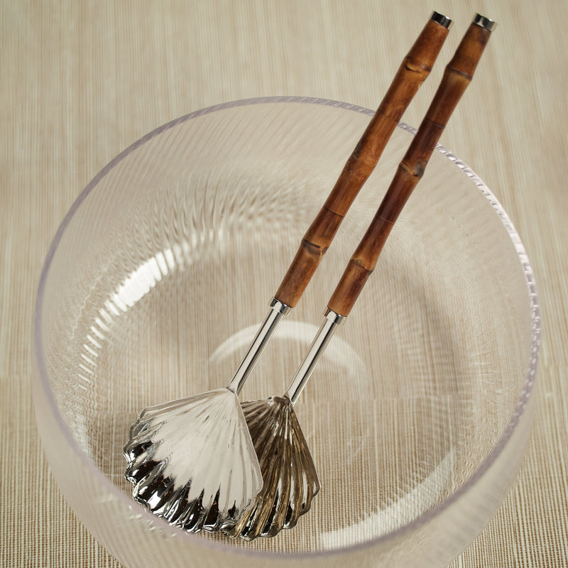 Zodax Treviso Bamboo and Nickel Server Set