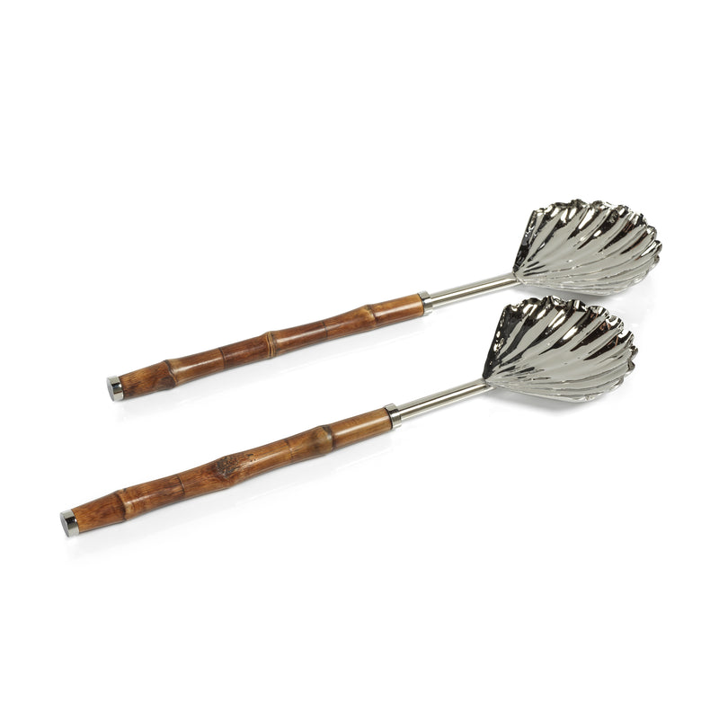 Zodax Treviso Bamboo and Nickel Server Set