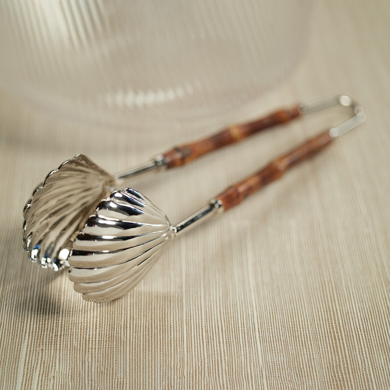 Zodax Treviso Bamboo and Nickel Server Tong