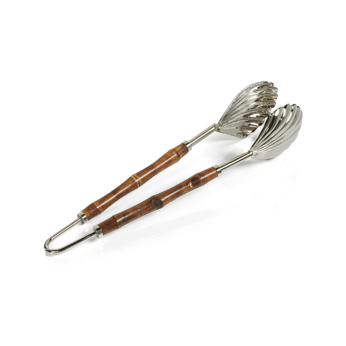 Zodax Treviso Bamboo and Nickel Server Tong