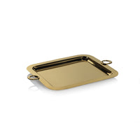 Zodax Ollie Gold Polished Brass Serving Tray, 21.25" x 15.5"