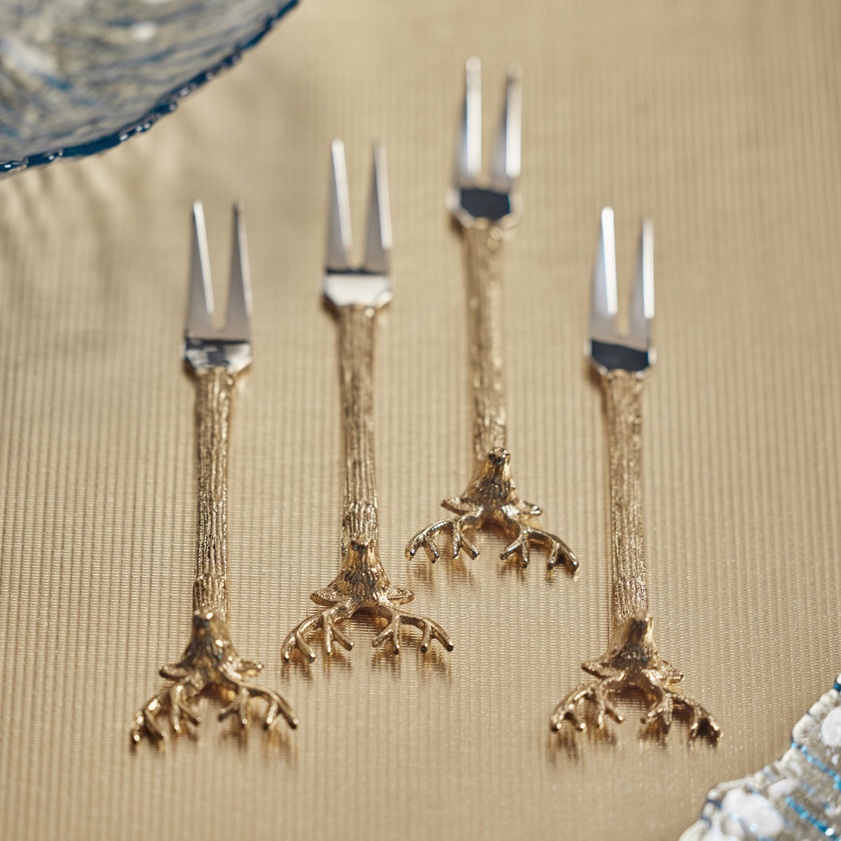 Zodax Peura Stag's Head  Cocktail  / Cheese Forks, Set of 4