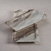 Zodax Altamura Rectangular Marble Tray, Medium