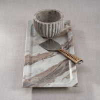 Zodax Altamura Rectangular Marble Tray, Medium