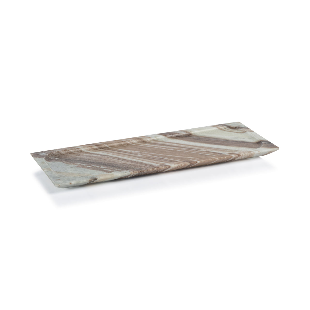 Zodax Altamura Rectangular Marble Tray, Large