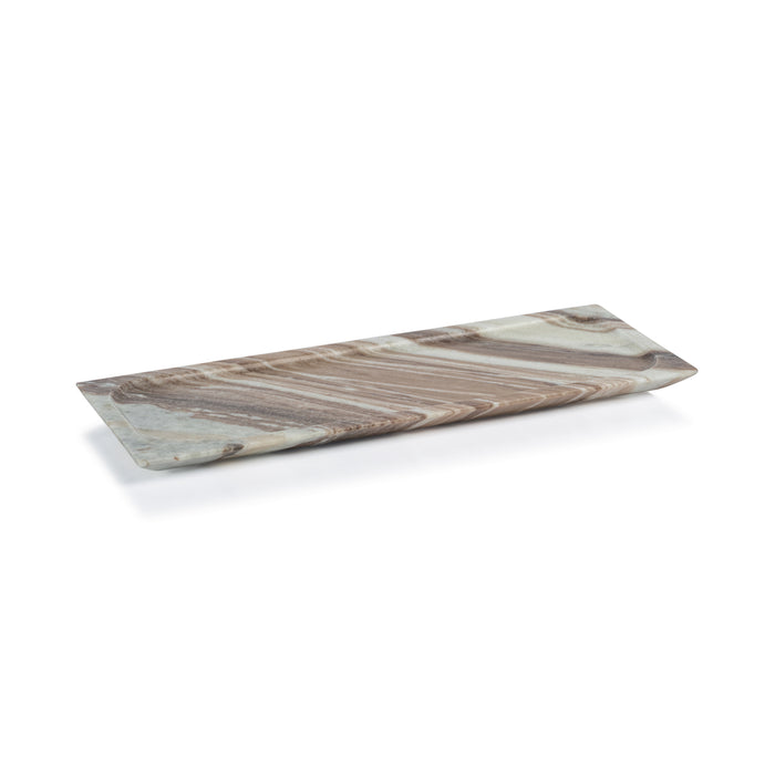 Zodax Altamura Rectangular Marble Tray, Large
