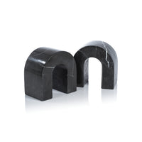 Zodax Martil Marble Bookends, Black Marquina, Set of 2
