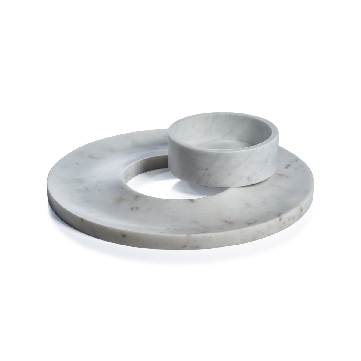 Zodax Medan Marble Chip and Dip Server