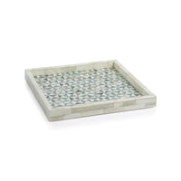 Zodax Manado Geometric Bone Tray, 12" x 12" x 1.25", Square