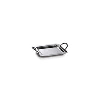 Zodax Manetta Polished Steel and Brass Tray, X-Small, Nickel