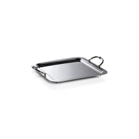 Zodax Manetta Polished Steel and Brass Tray, Medium, Nickel