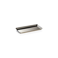 Zodax Perpignan Versatile Rectangular Polished Steel Tray, Small, Gold