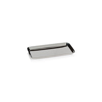 Zodax Perpignan Versatile Rectangular Polished Steel Tray, Small, Nickel