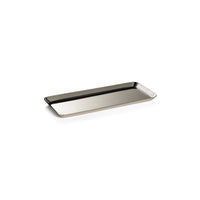 Zodax Perpignan Versatile Rectangular Polished Steel Tray, Medium, Gold