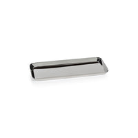 Zodax Perpignan Versatile Rectangular Polished Steel Tray, Medium, Nickel