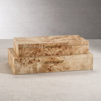 Zodax Bogor Burlwood Veneer Decorative Box, Large
