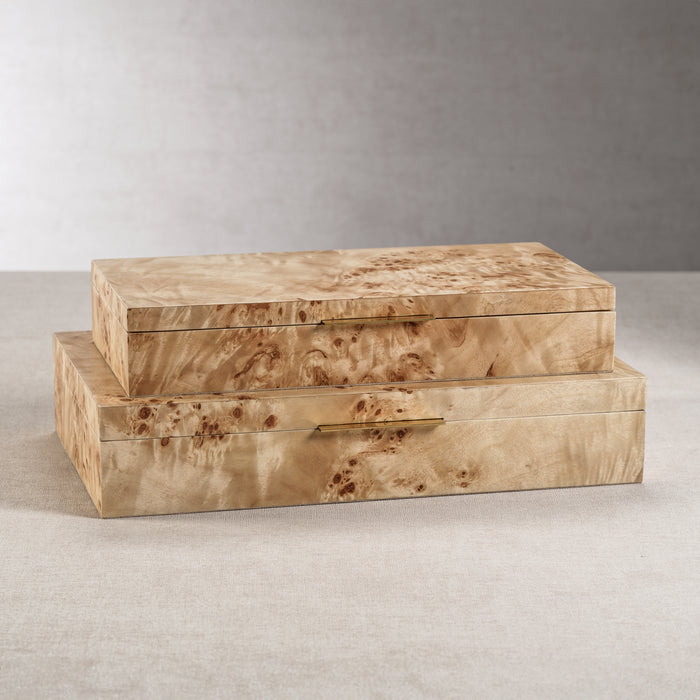 Zodax Bogor Burlwood Veneer Decorative Box, Large