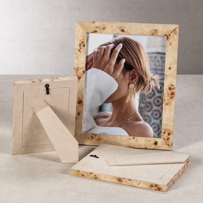 Zodax Bogor Burlwood Veneer Photo Frame, 5" x 7"