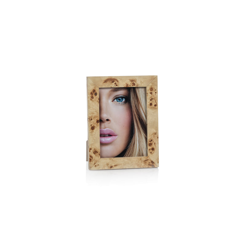 Zodax Bogor Burlwood Veneer Photo Frame, 5" x 7"