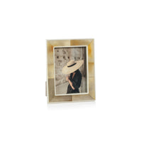 Zodax Bastia Natural Horn & Bone Photo Frame, 5" x 7"