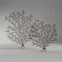 Zodax Cetus Coral Branch Metal Sculpture on Marble Base, Small