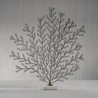 Zodax Cetus Coral Branch Metal Sculpture on Marble Base, Large