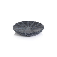 Zodax Kara 2-Piece Flower Marble Decorative Dish Set, Gray, Gray