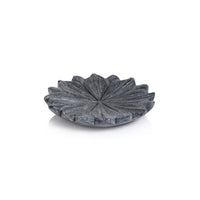 Zodax Kara 2-Piece Lotus Marble Decorative Dish Set, Gray