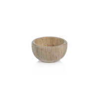 Zodax Sulu MultiServe Beige Travertine Bowls, 4", Set of 2