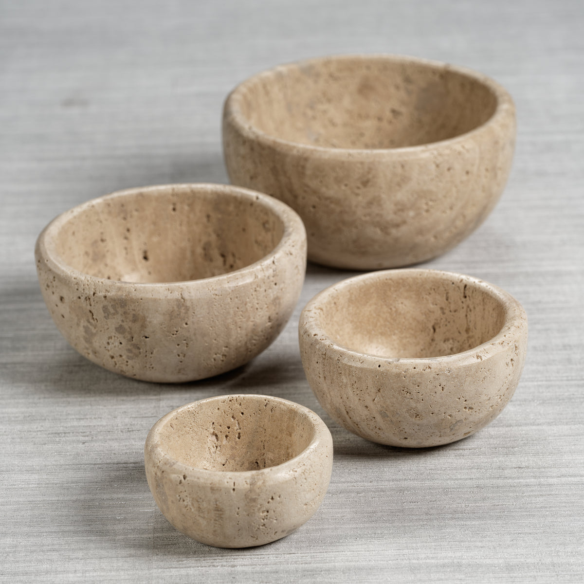 Zodax Sulu MultiServe Beige Travertine Bowl, 6"