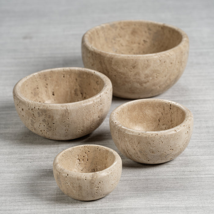 Zodax Sulu MultiServe Beige Travertine Bowl, 6"
