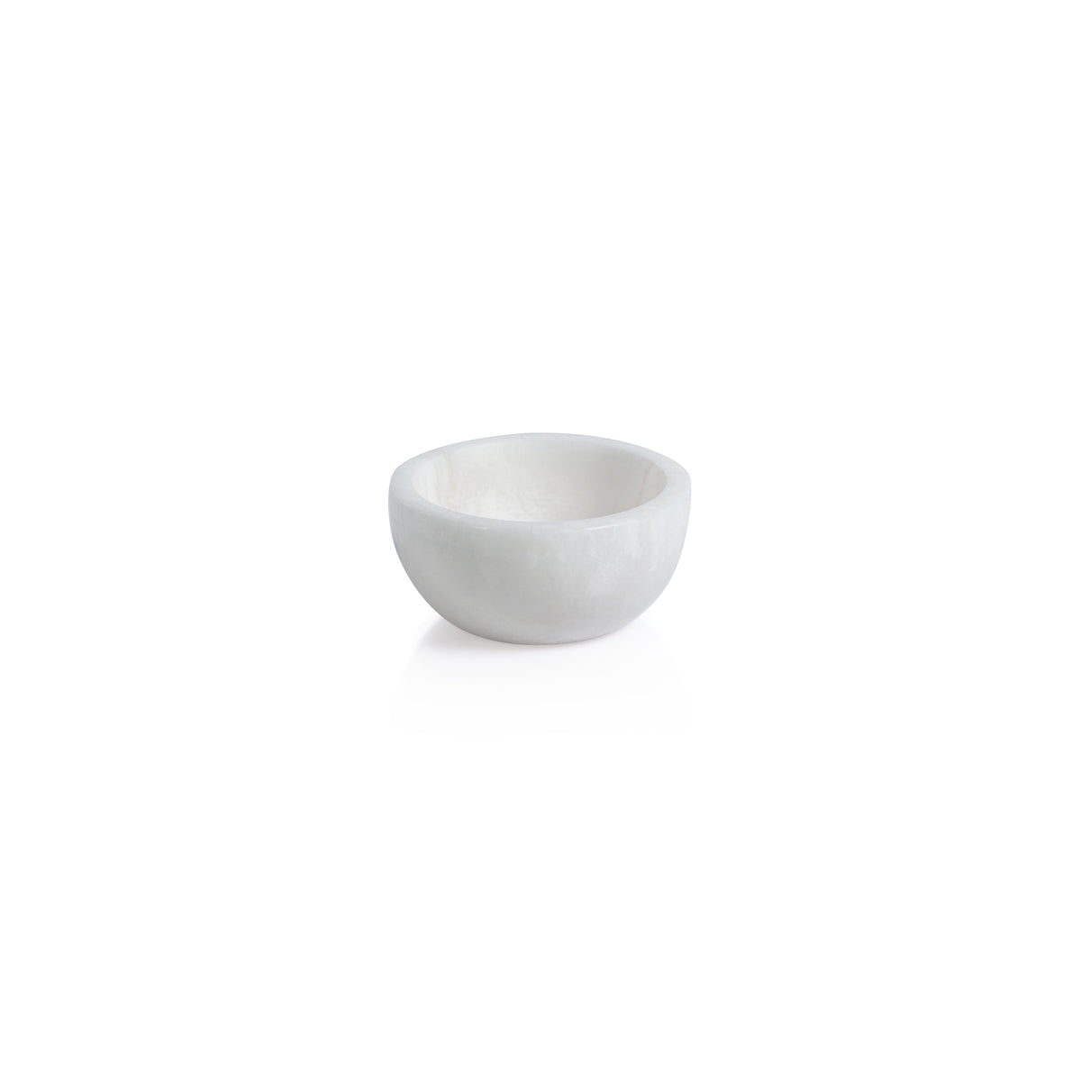 Zodax Baltic MultiServe White Alabaster Bowls, 3", Set of 2