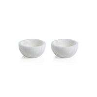 Zodax Baltic MultiServe White Alabaster Bowls, 3", Set of 2