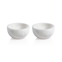 Zodax Baltic MultiServe White Alabaster Bowls, 4", Set of 2