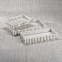 Zodax Calabria Scalloped Vanity Marble Tray, Small