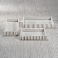 Zodax Calabria Scalloped Vanity Marble Tray, Small