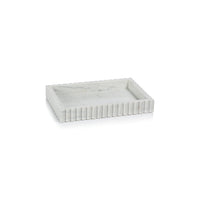 Zodax Calabria Scalloped Vanity Marble Tray, Small