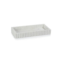 Zodax Calabria Scalloped Vanity Marble Tray, Medium
