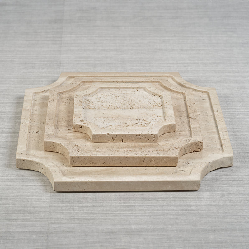 Zodax Zahava Travertine Stone Tray, Medium