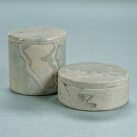 Zodax Tasman Blue Onyx Canister Jar, 4.25" x 4.25"