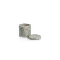 Zodax Tasman Blue Onyx Canister Jar, 4.25" x 4.25"