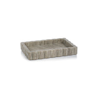 Zodax Baffin Intricate Scallop Marble Tray, Small