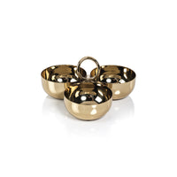 Zodax Andaman Cocktail Condiment Bowl Set, Gold