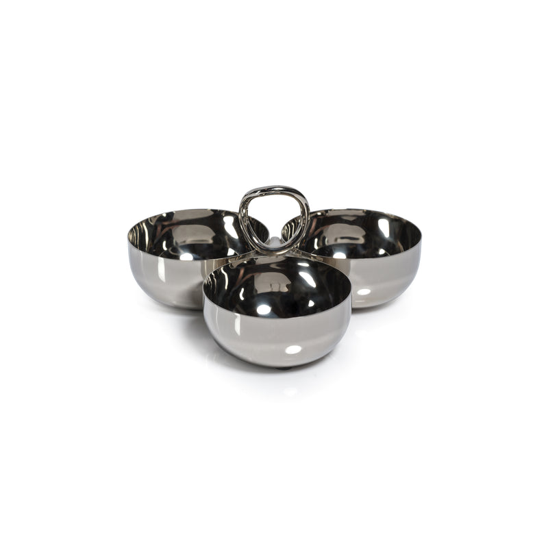 Zodax Andaman Cocktail Condiment Bowl Set, Nickel