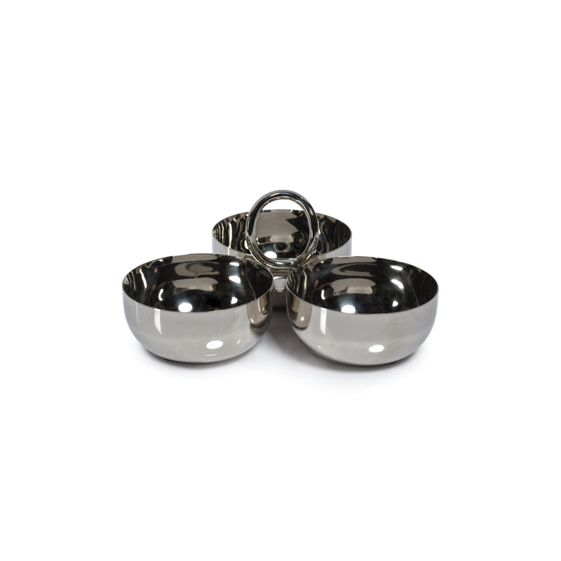 Zodax Andaman Cocktail Condiment Bowl Set, Nickel