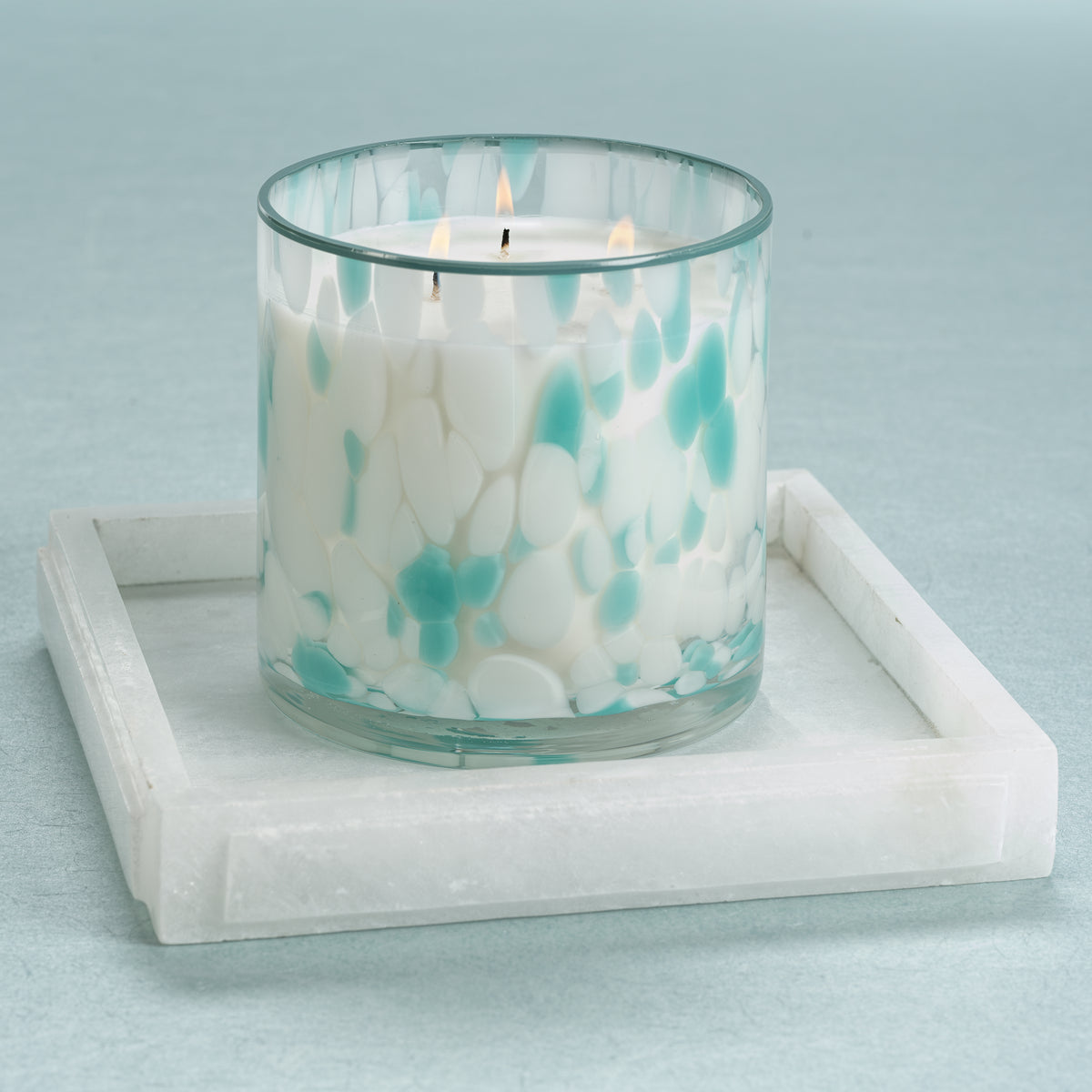 Zodax Cremona Alabaster Vanity Tray, 8.5" x 8.5"