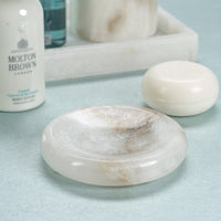 Zodax Cremona Alabaster Round Soap Dish