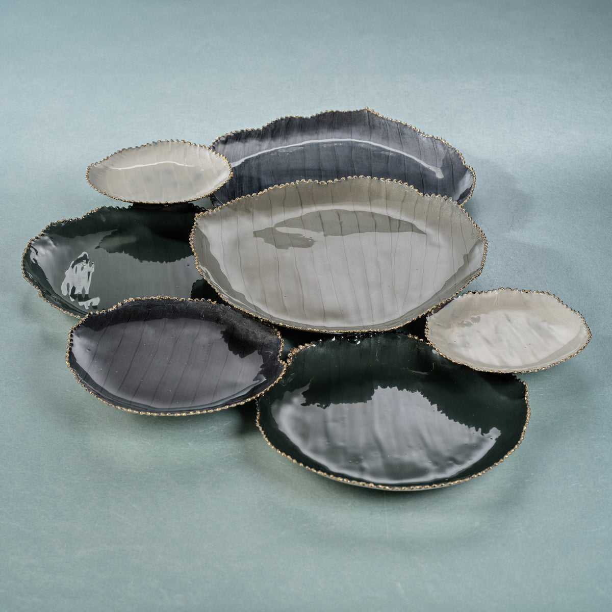 Zodax Lamezia Enameled Cluster Serveware Set
