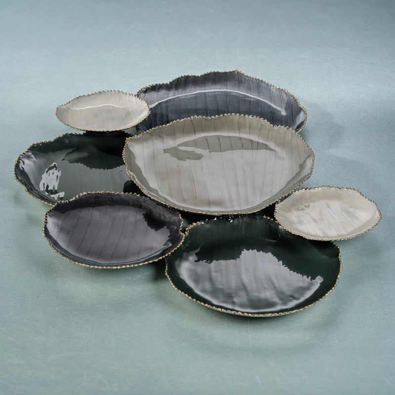 Zodax Lamezia Enameled Cluster Serveware Set