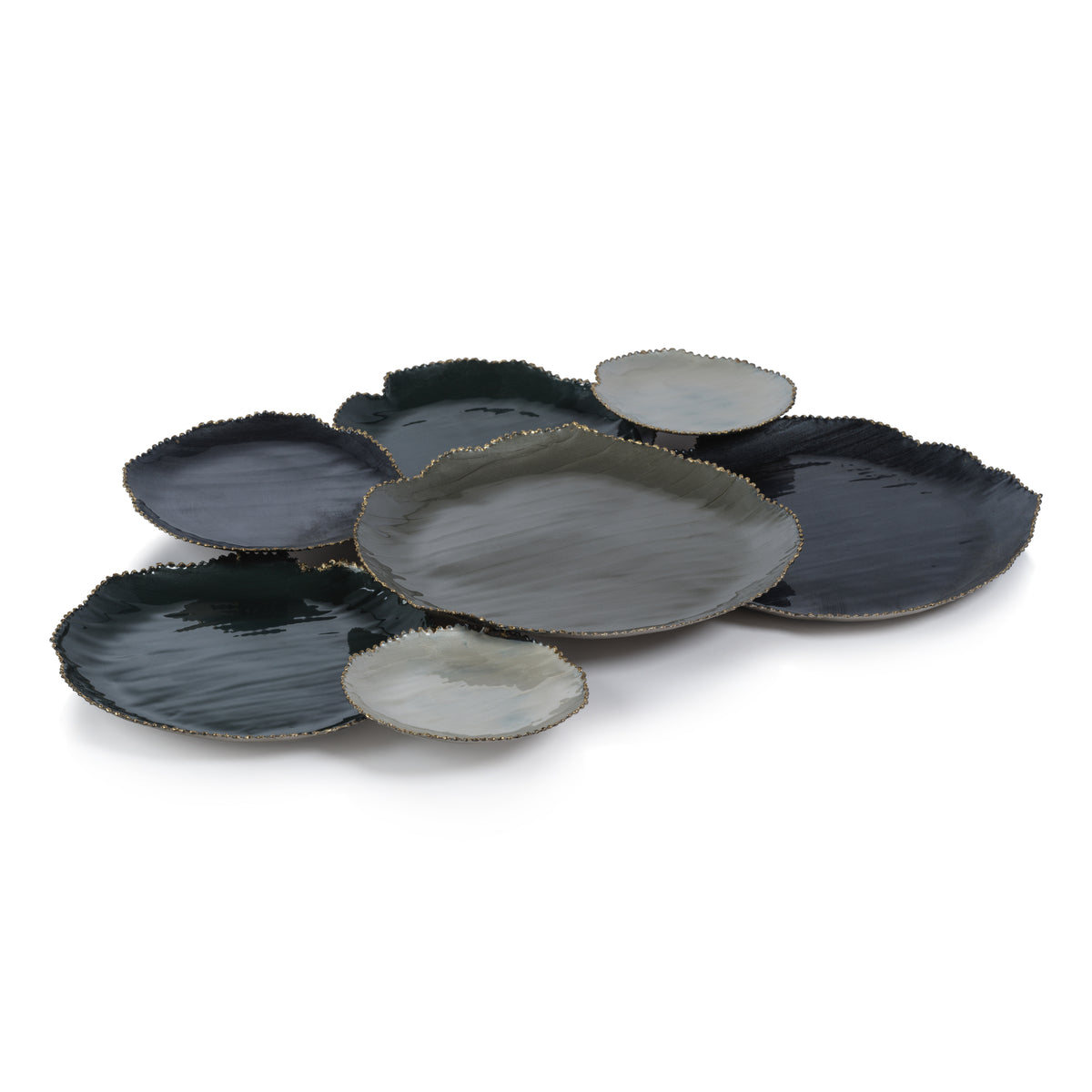 Zodax Lamezia Enameled Cluster Serveware Set